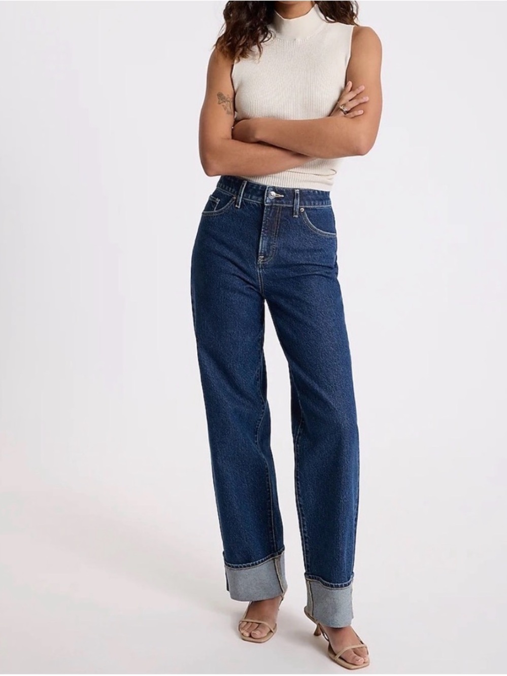 NWT Express Dark Blue Straight Leg Women's Jeans, size 10